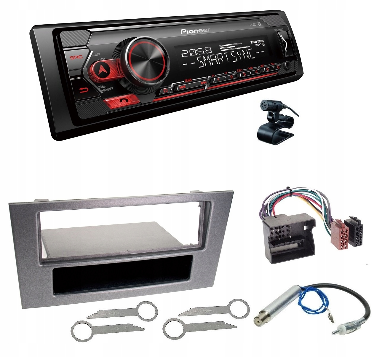 Pioneer MVH-S420BT Rádio iPhone Usb Ford Mondeo MK3 montážna sada