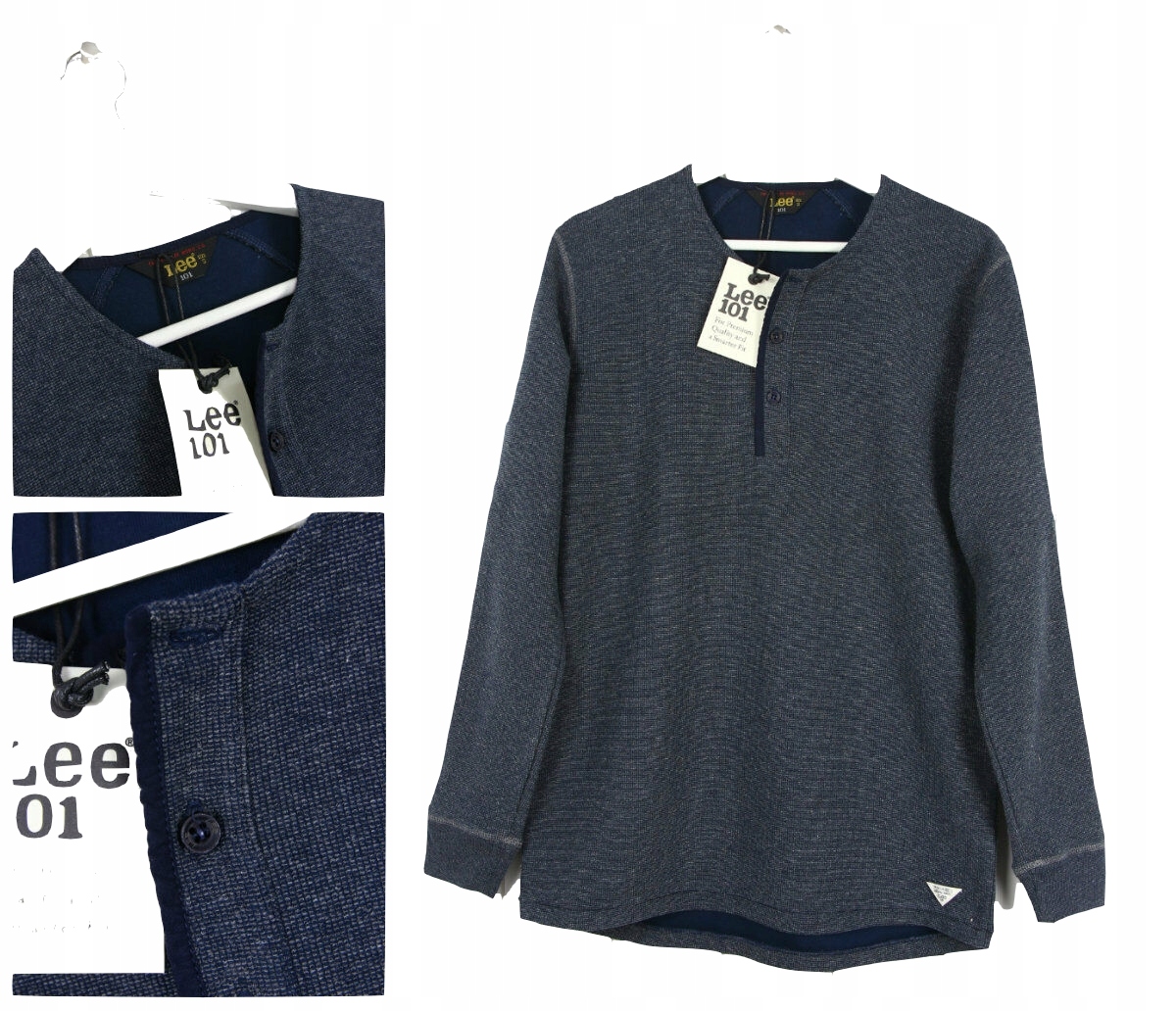 

Lee 101 Henley Longsleeve Bluza guziki _ S