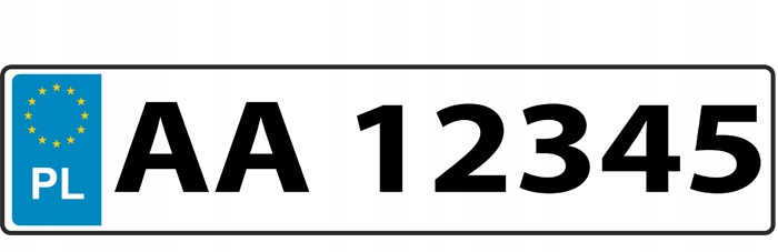 

Naklejka numer rejestracyjny na naczepę, 150x30
