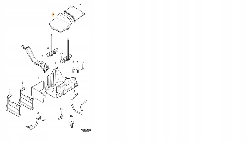 POKRYWA AKUMULATORA OE VOLVO XC70 2008 2016 Part number 31402984