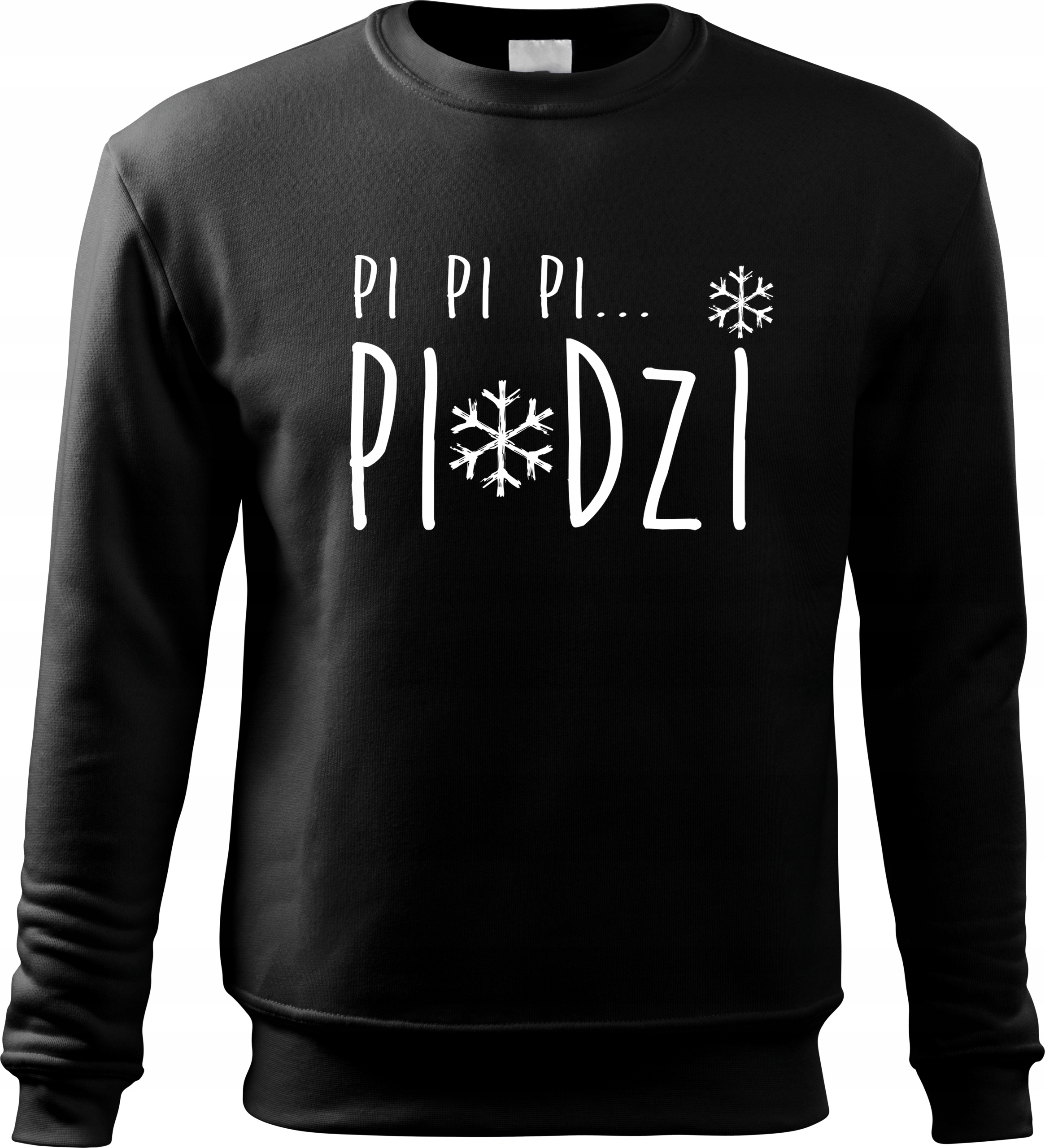 

Bluza bez kaptura Czarna z nadrukiem Piździ Xs