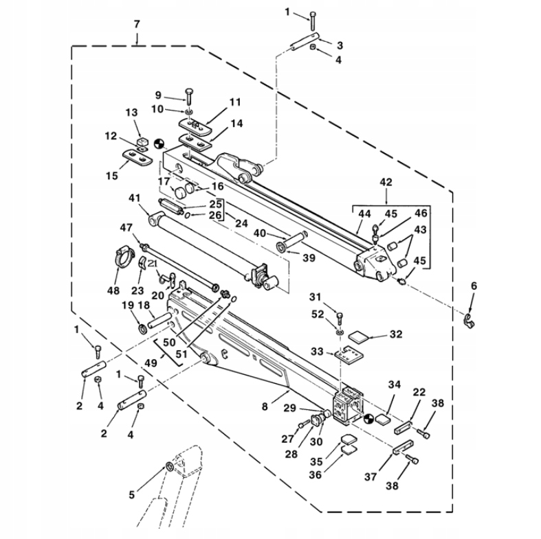 КОМПЛЕКТ СКОЛЬЗЯЩИХ РЫЧАГОВ TEREX FERMEC 860