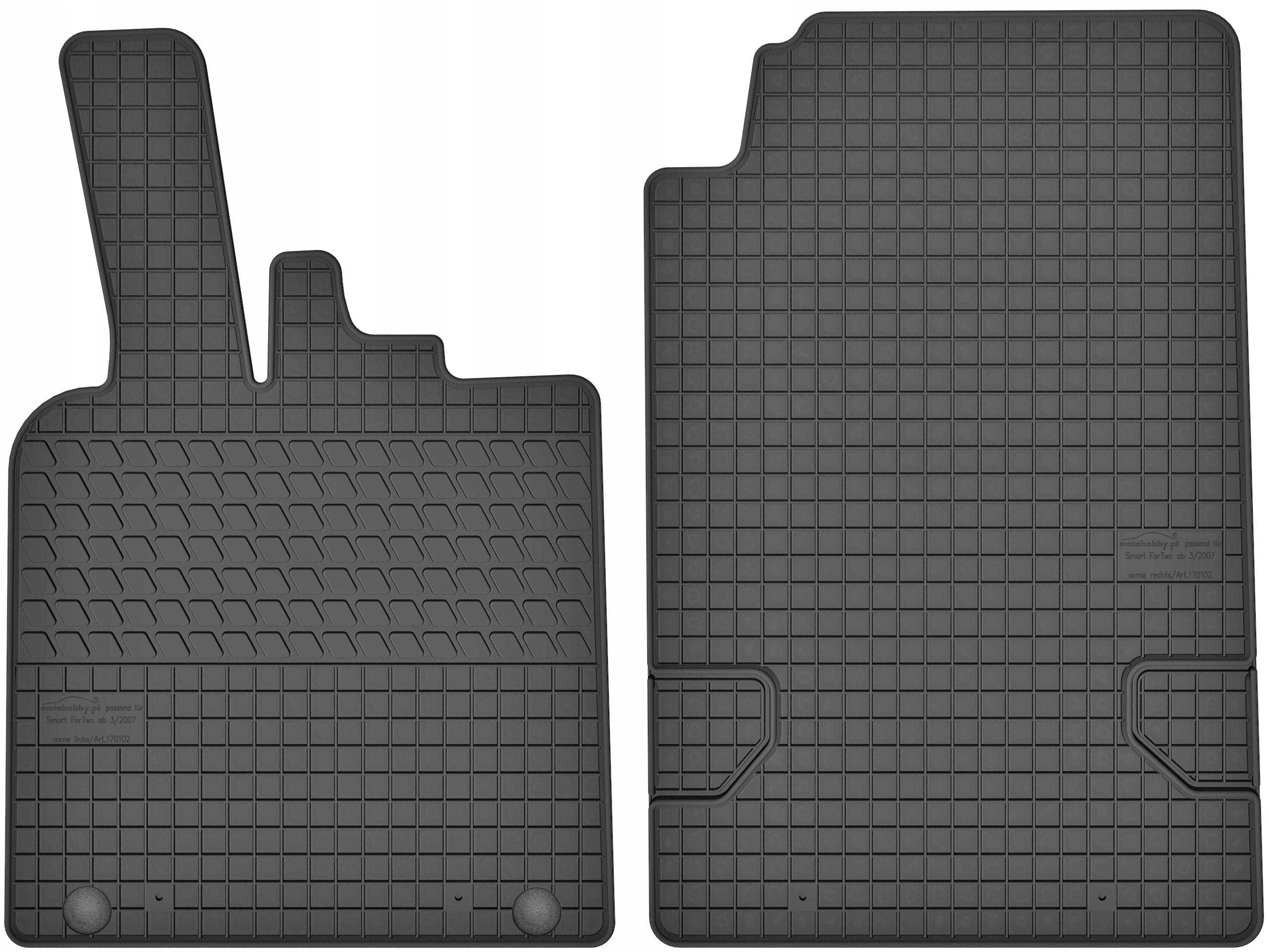 

Dywaniki gumowe do Smart ForTwo II 2 (2007-2014)