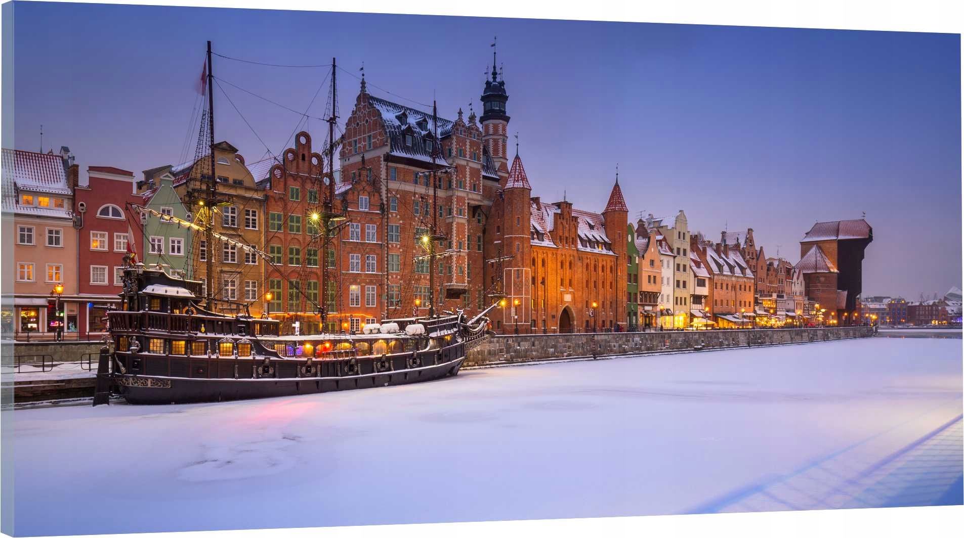 

Obraz panorama do salonu Gdańsk zimą 100x40 Wybór