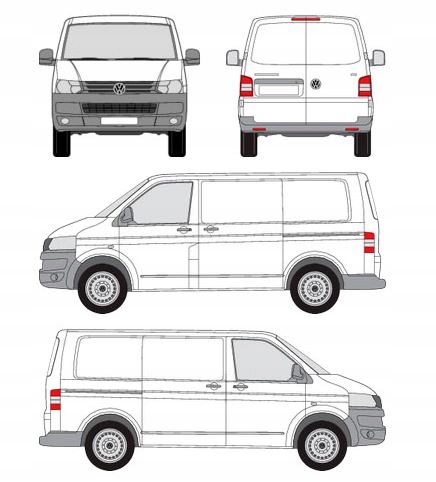 Bagaznik dachowy platforma transporter VW T5 T6 Beam shape rectangular