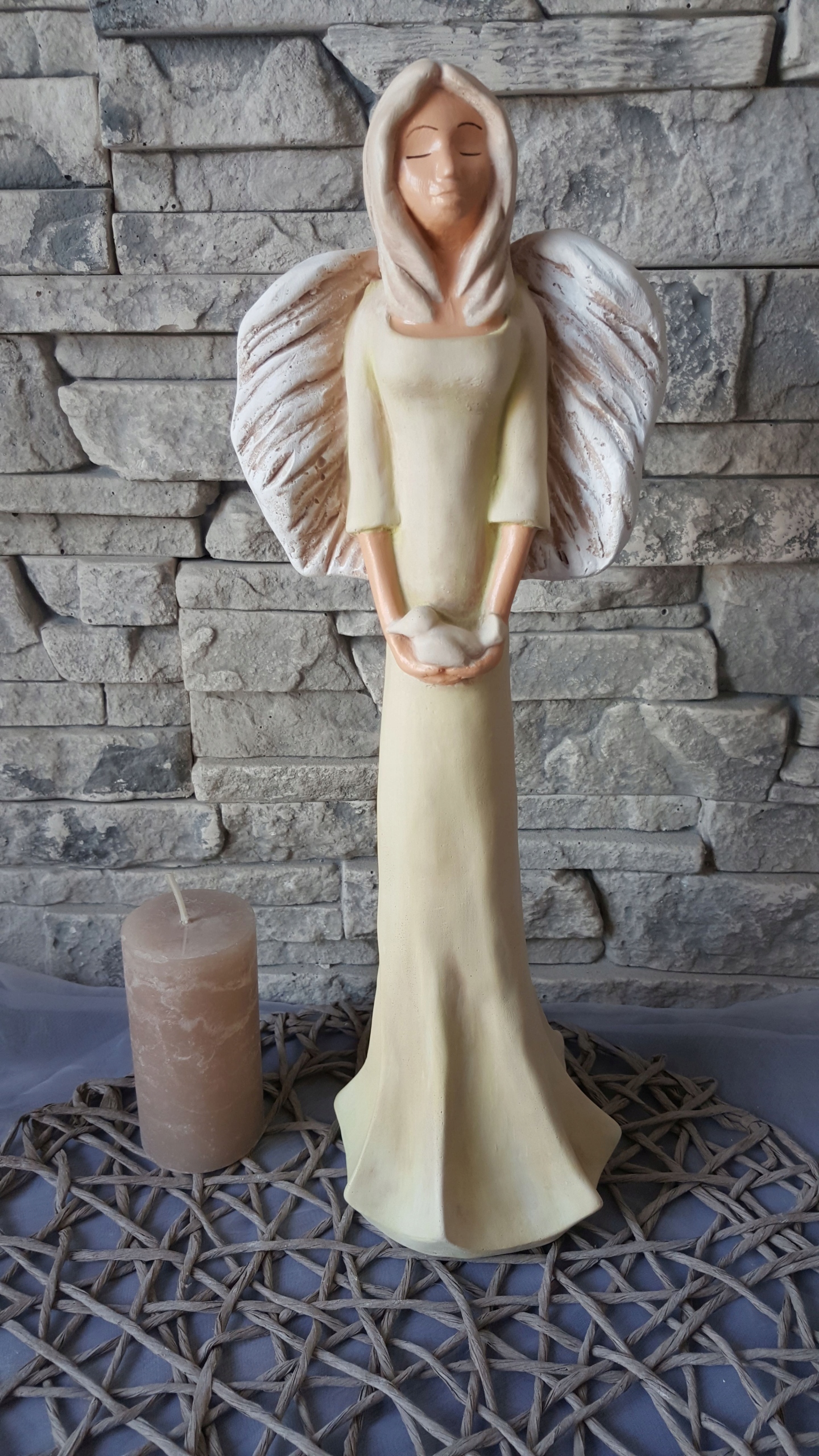 AMOR AMOREK ANIOŁ ANIOŁEK z GIPSU FIGURKA 40cm XXL Kod producenta 60-Natalia