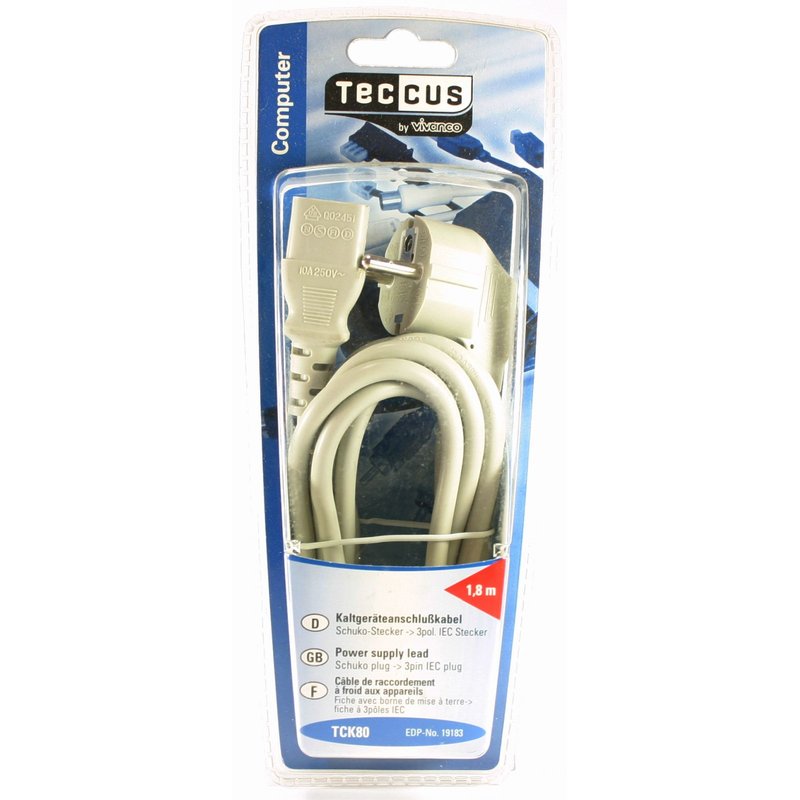 

Vivanco Przewód Zasilający Iec 1,8m Schuko Iec