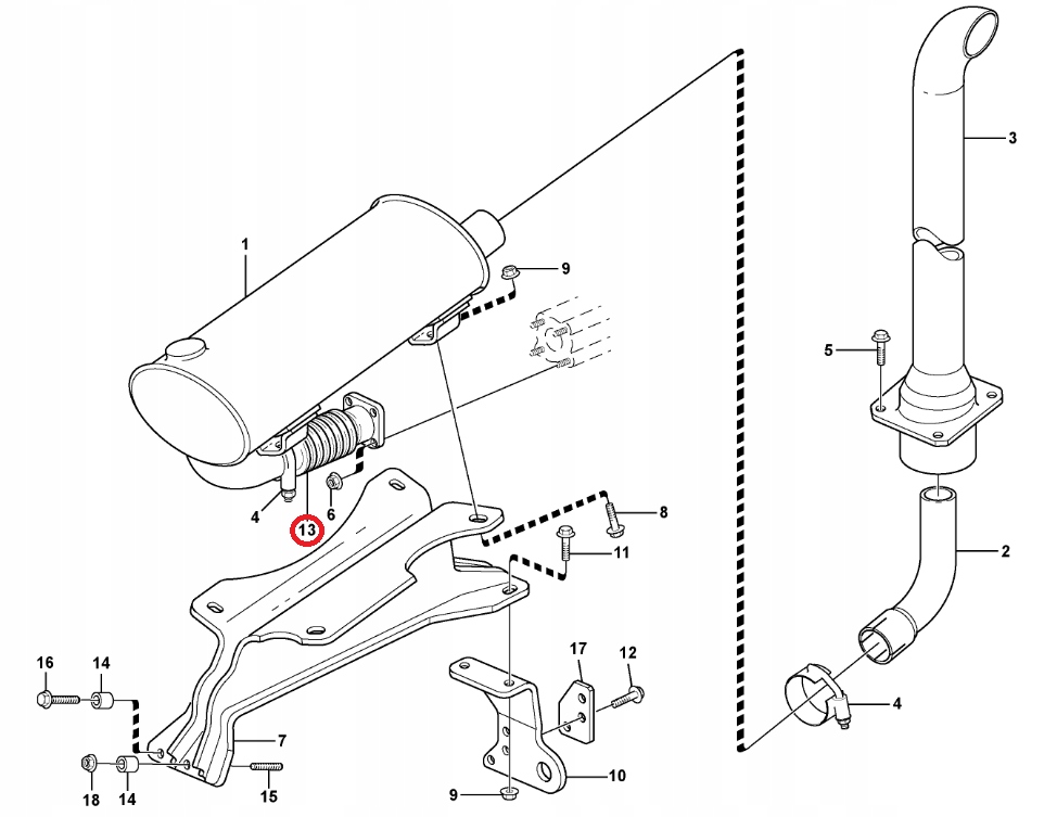 VOLVO BL71 11883424 OEM ВЫХЛОПНАЯ ГИБКАЯ МУФТА