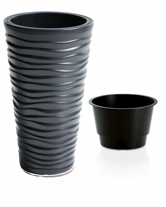 

Doniczka Sand slim z wkładem Efekt 3D DPSA350