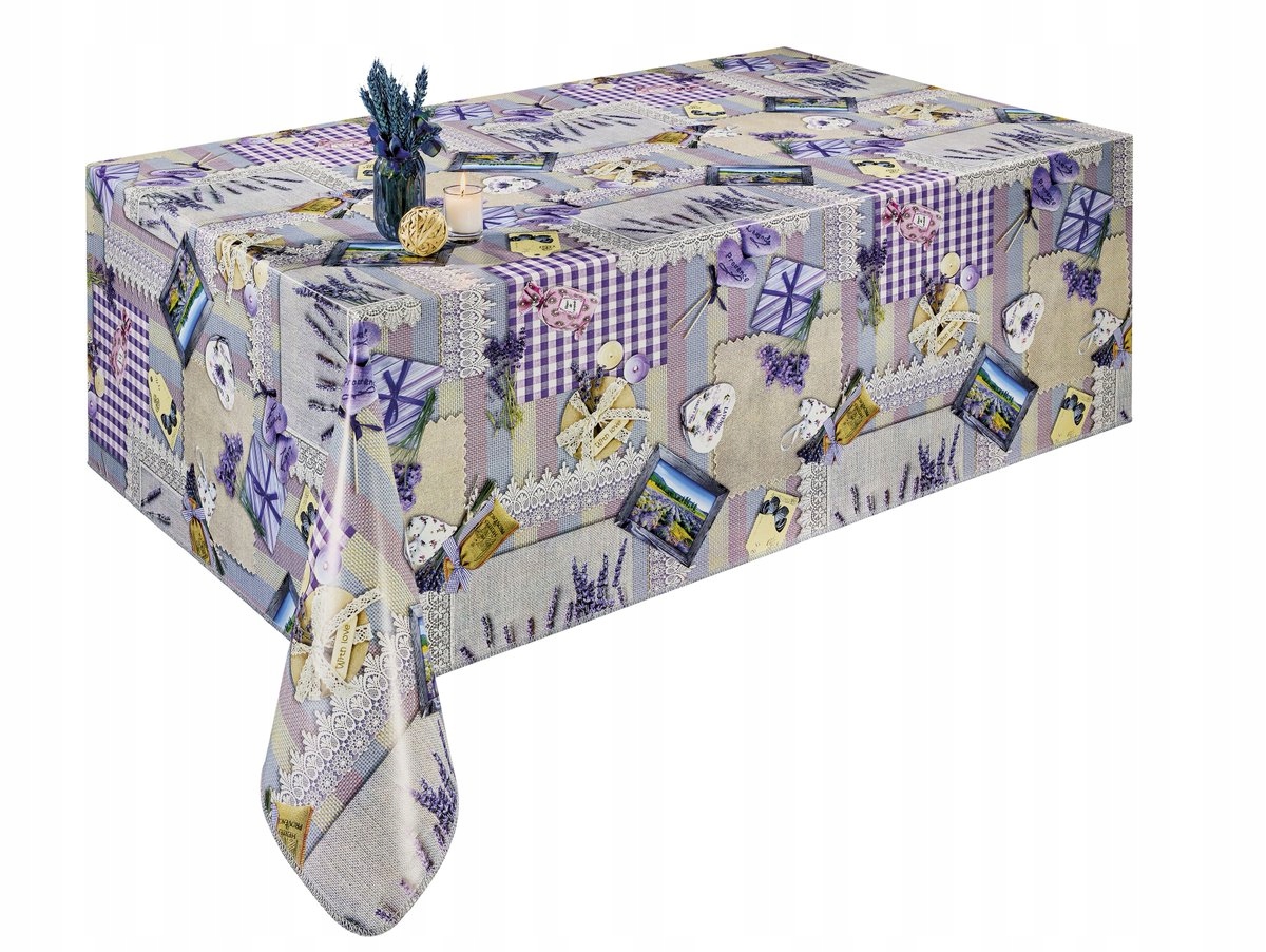 CERATA na flizelinie OBRUS 140cm LAWENDA Prowansja