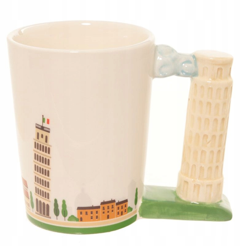

Kubek ceramiczny ucho Krzywa Wieża W Pizie Italia