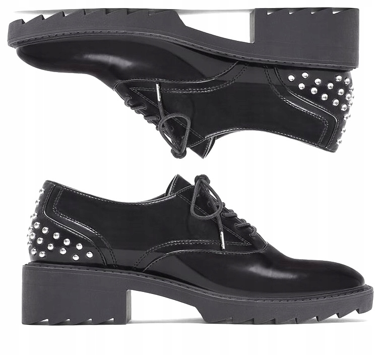 

Zara Botki Derby Oxfordy Dżety Czarne Tusk Hot 39