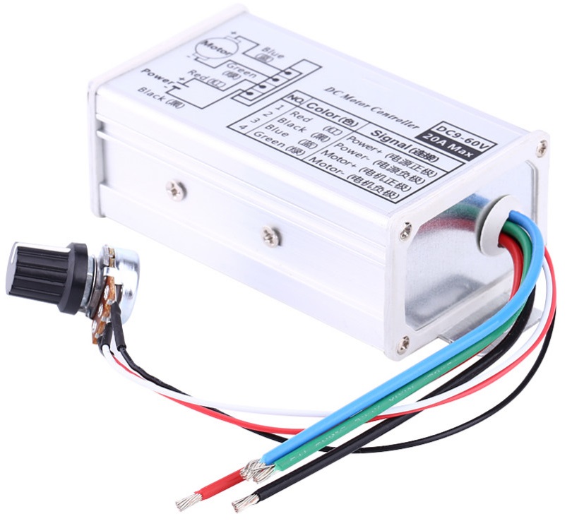 

Regulator Obrotów Silnika DC 20A 10-60V Skuter