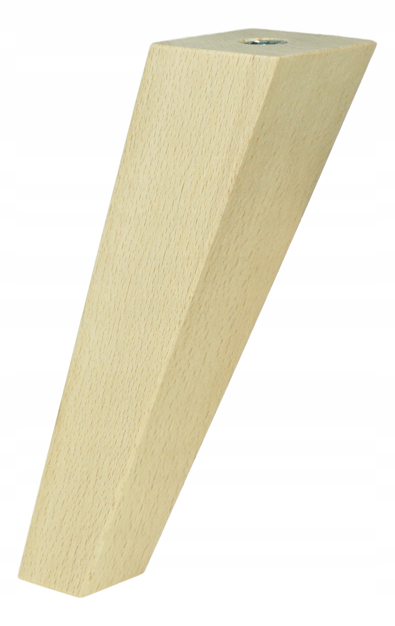 

noga do mebla bukowa skośna trapez surowa 15 cm