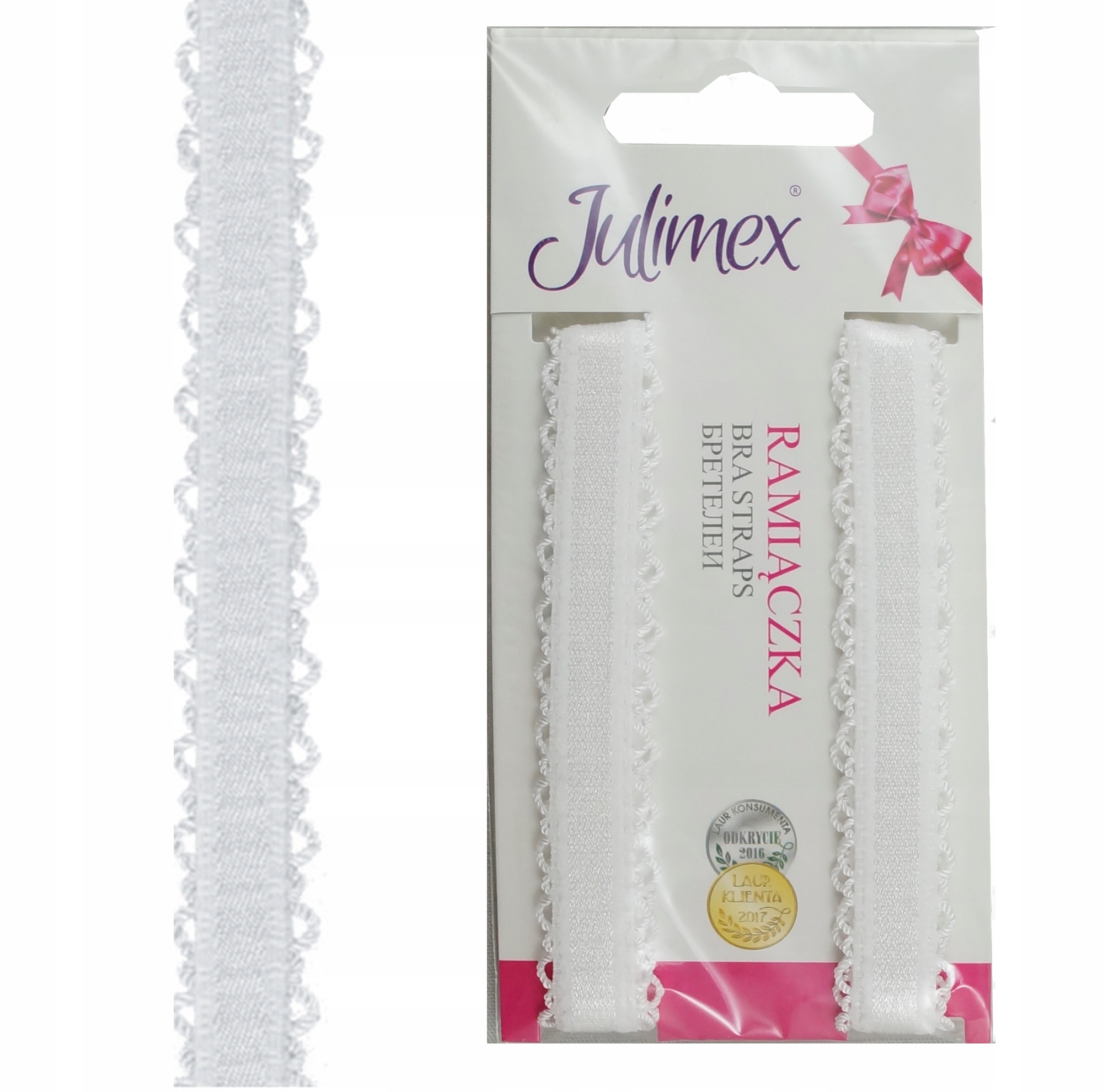 

Julimex Ramiączka RB-117 szer 10 mm Ażurowe Białe