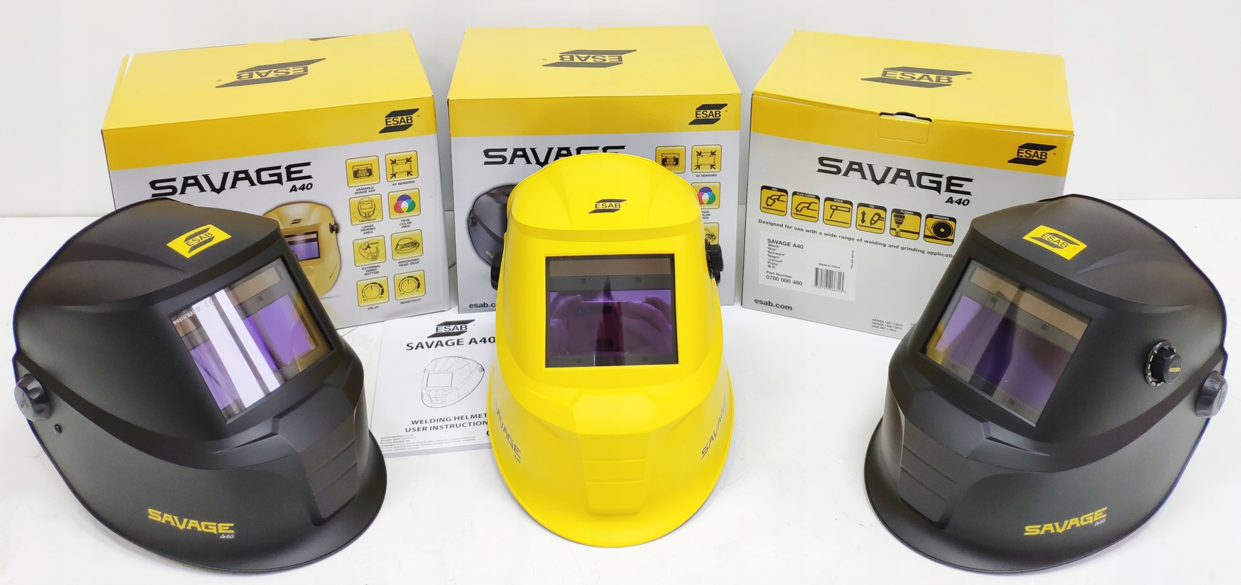 

Przyłbica spawalnicza automatyczna Esab Savage A40