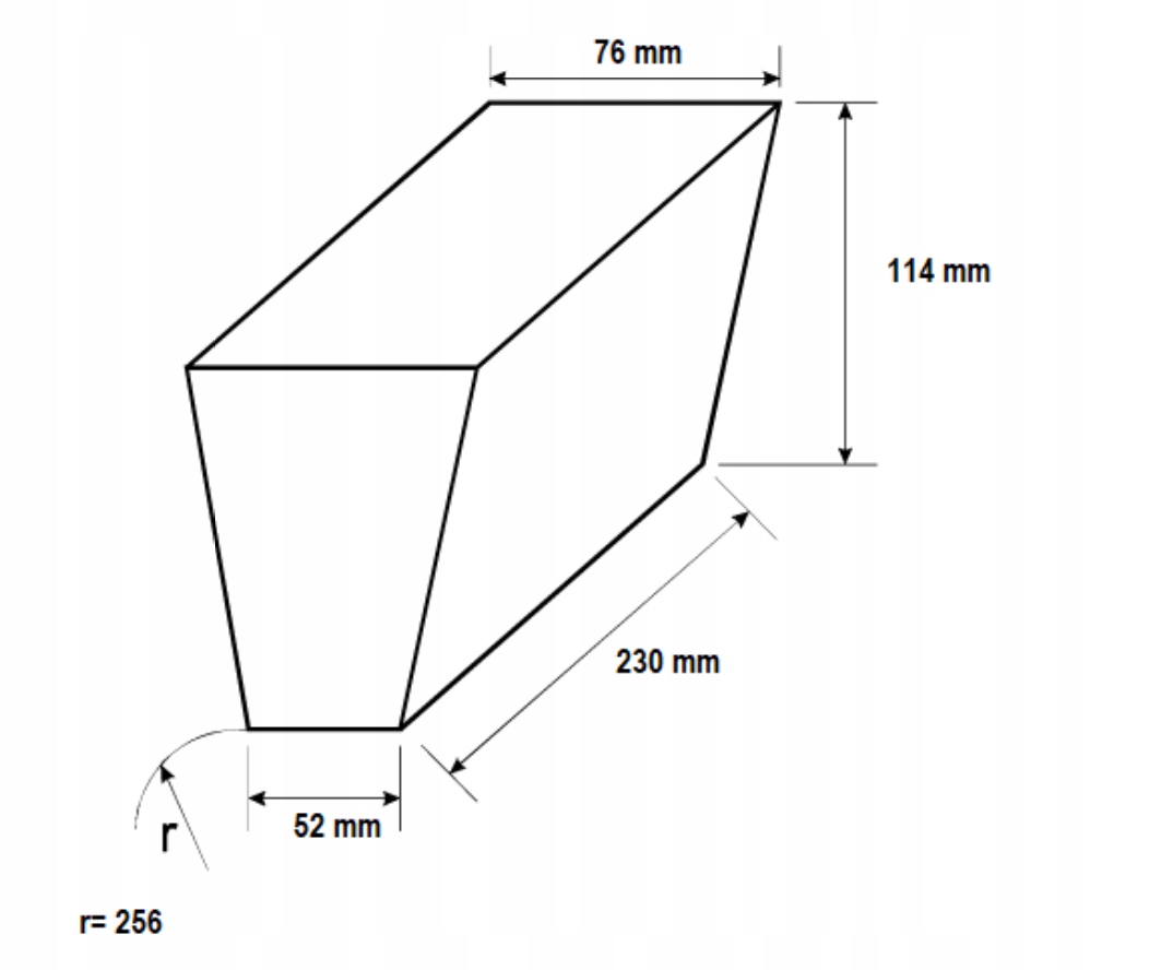 KLIN SZAMOTOWY KLINY NA PIEC CHLEBOWY fi 70 Materiał inny