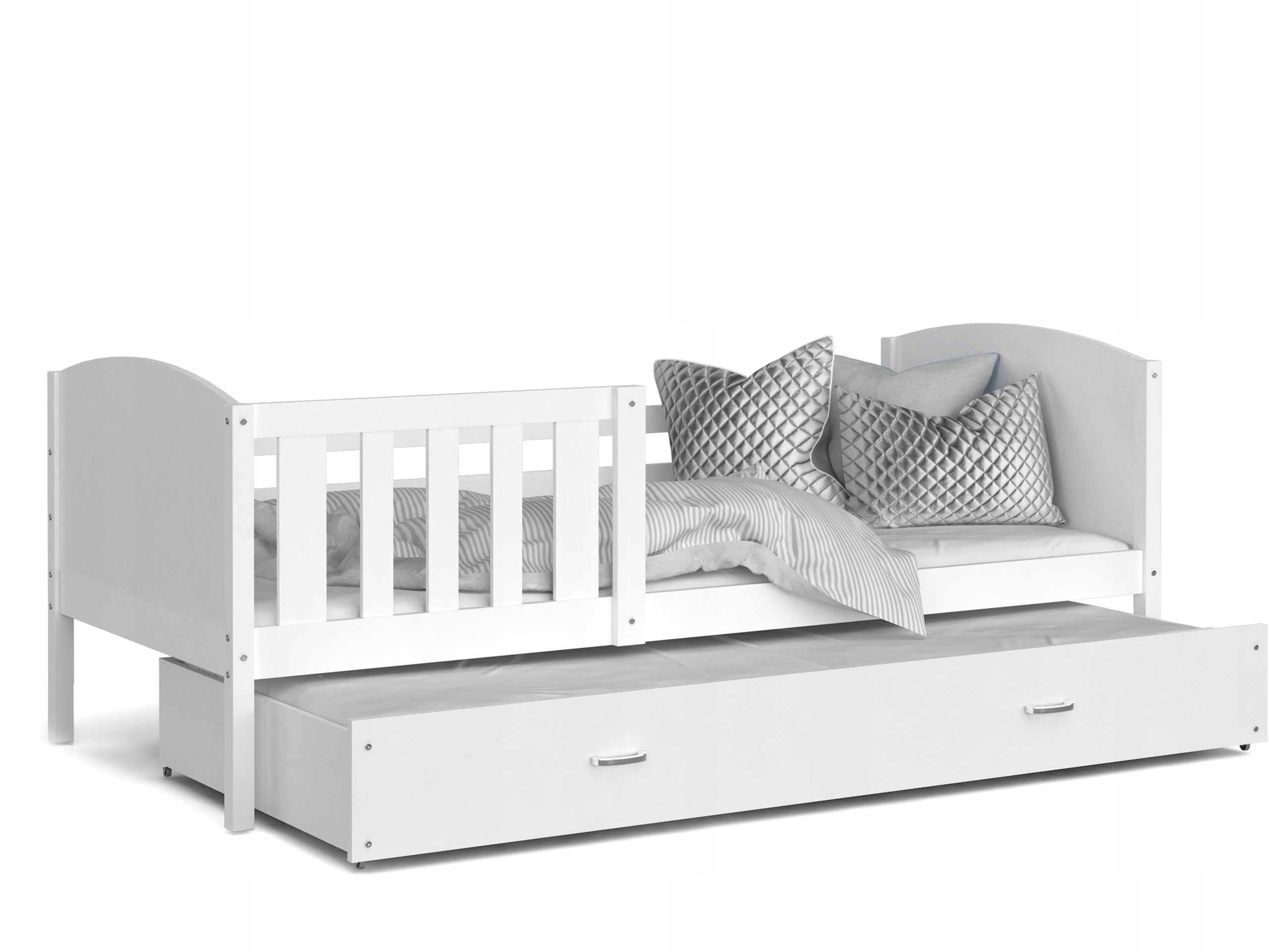 Łóżko parterowe 190x80 białe TAMI P2