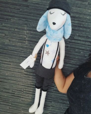 Tilda králík handmade Minky XXL 100cm