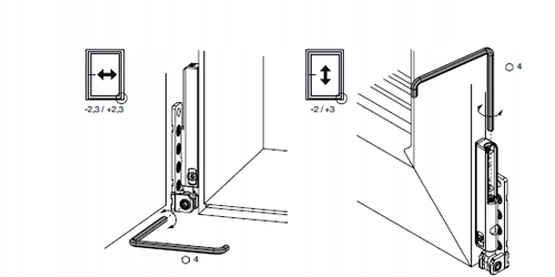 Klucz ROTO do regulacji okuć okien drzwi 4 mm IMBUS do zawiasów balkonów Kod producenta Do regulowania ustawiania wszystkich okuć