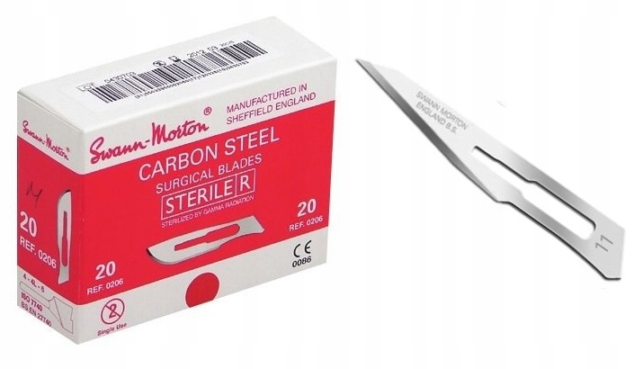 

Swann Morton Skalpel Nóż Chirurgiczny 100szt Nr 11