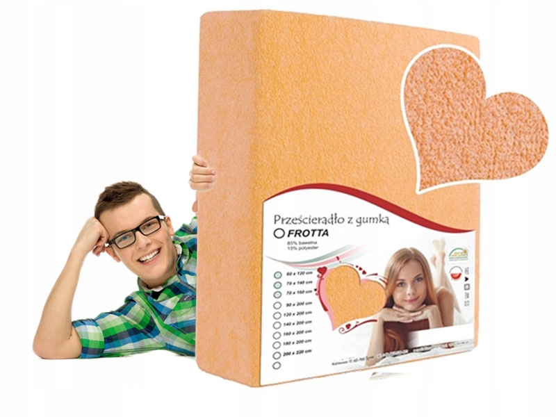 

Prześcieradło Pomarańczowe 100/200 Frottowe