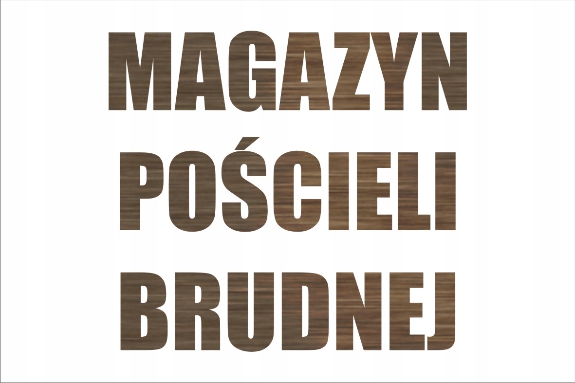 

Naklejka Magazyn Pościeli Brudnej 30X20 CM