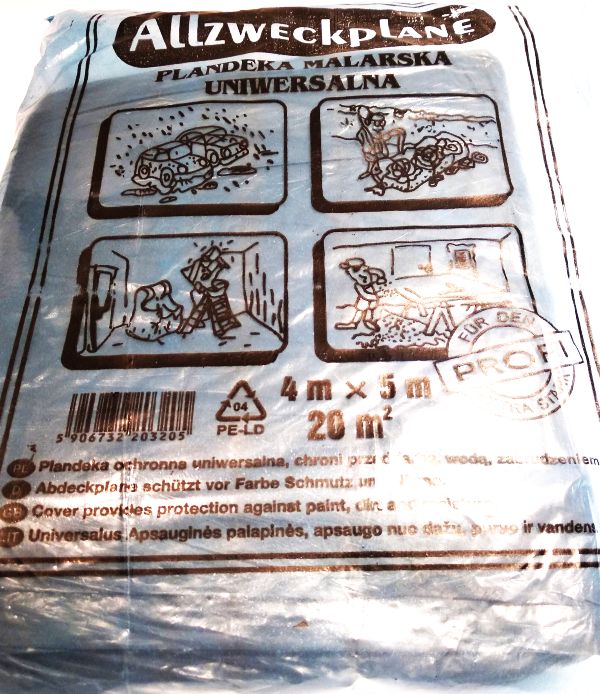 

Folia Malarska Gruba Niebieska 4x5M Mocna 20szt