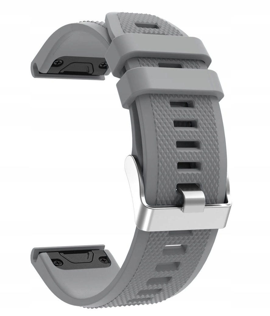 Szary Silikonowy Pasek Garmin Fenix 5 Plus (Tech-Band)