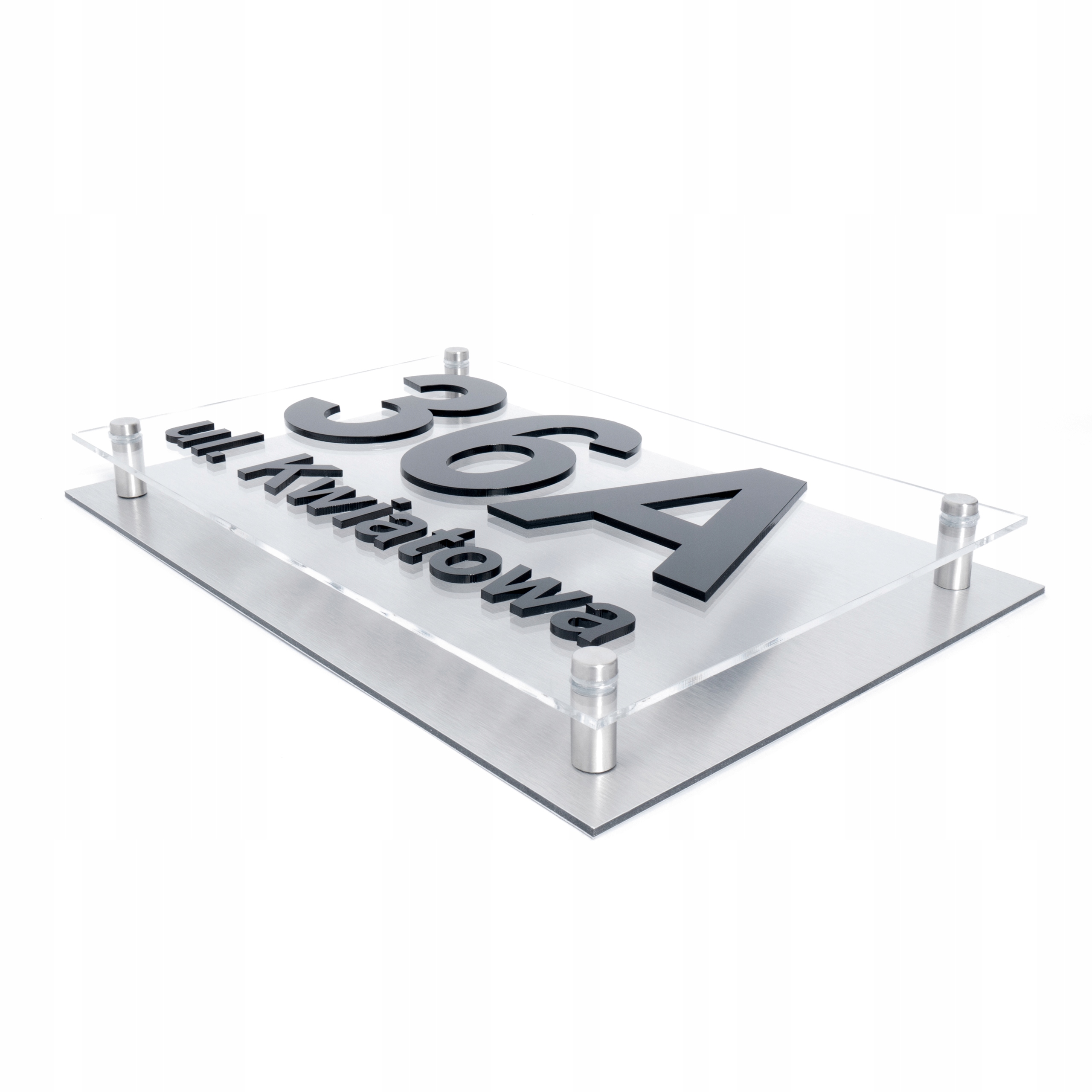 

Tabliczka adresowa Tablica dom Numer 3D Aluminium