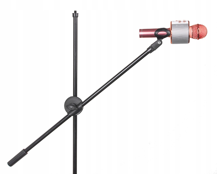 ZESTAW KARAOKE MIKROFON RÓŻOWY NA BT WS858 +STATYW Model ws858