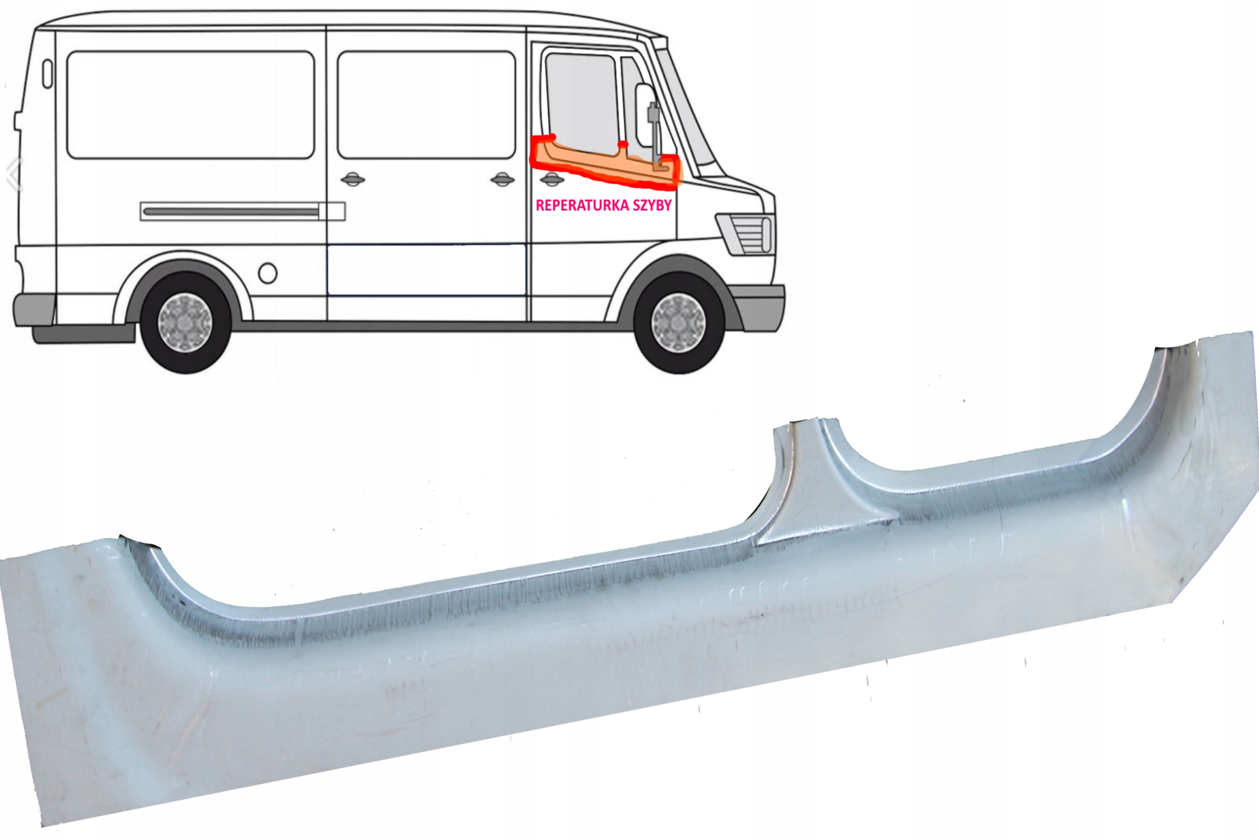 DRZWI PRZÓD REPERATURKA MERCEDES T1 KACZKA 207-410