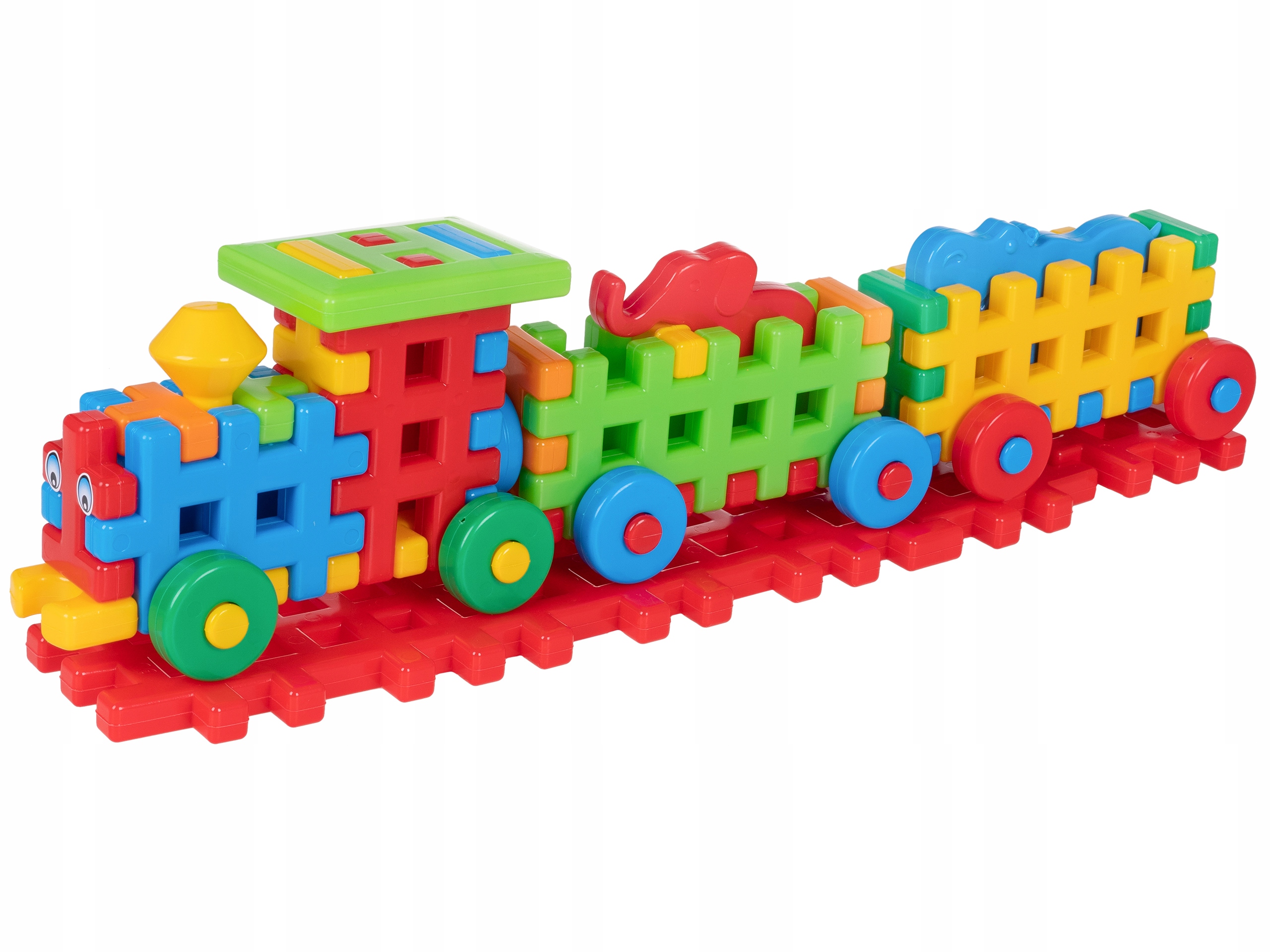 

Klocki Wafle kolejka pociąg ciuchcia dla dzieci