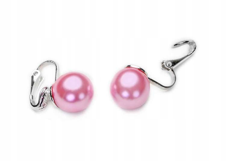 

Klipsy Różowe Kulki Perły Przy Uchu Szkło Kiara