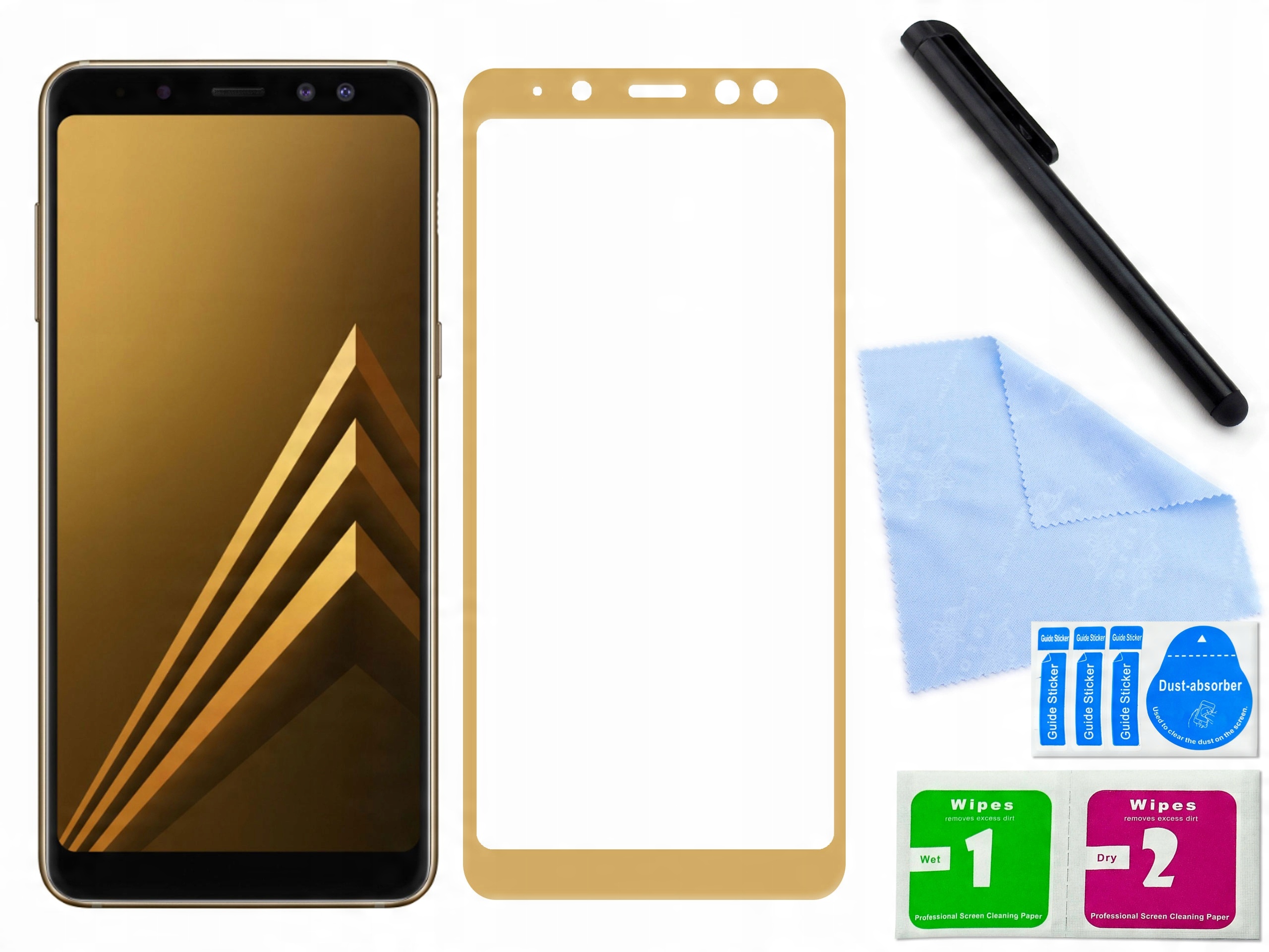 

Szkło 3D 9H do Samsung Galaxy A5 2018 Złoty