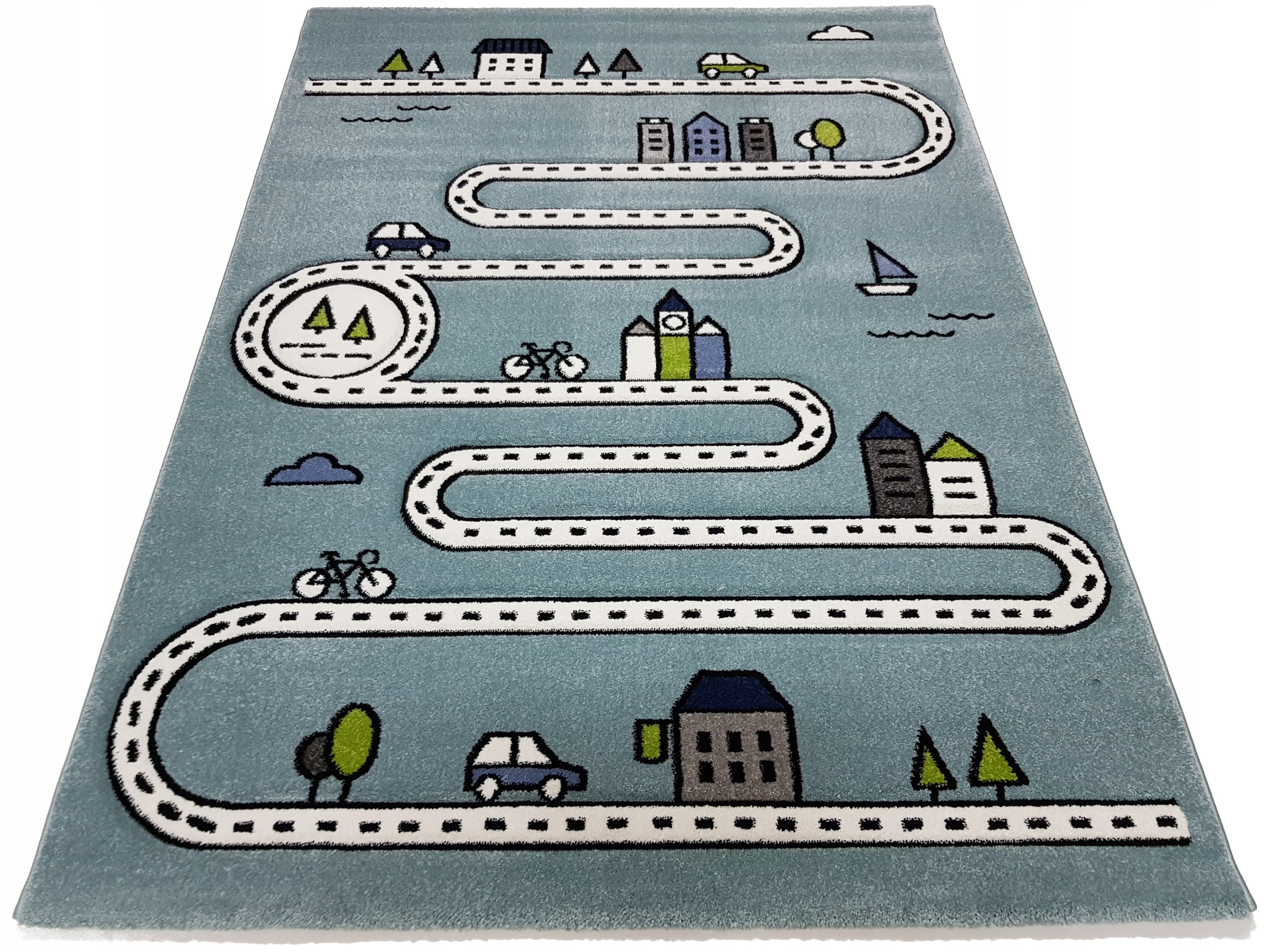 Dywan DIAMOND 3D 80x150 w ulice uliczki miętowy