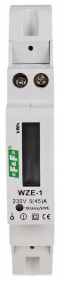 Jednofázový indikátor elektrické energie kl.1 230V, 5 (100A) WZE-1
