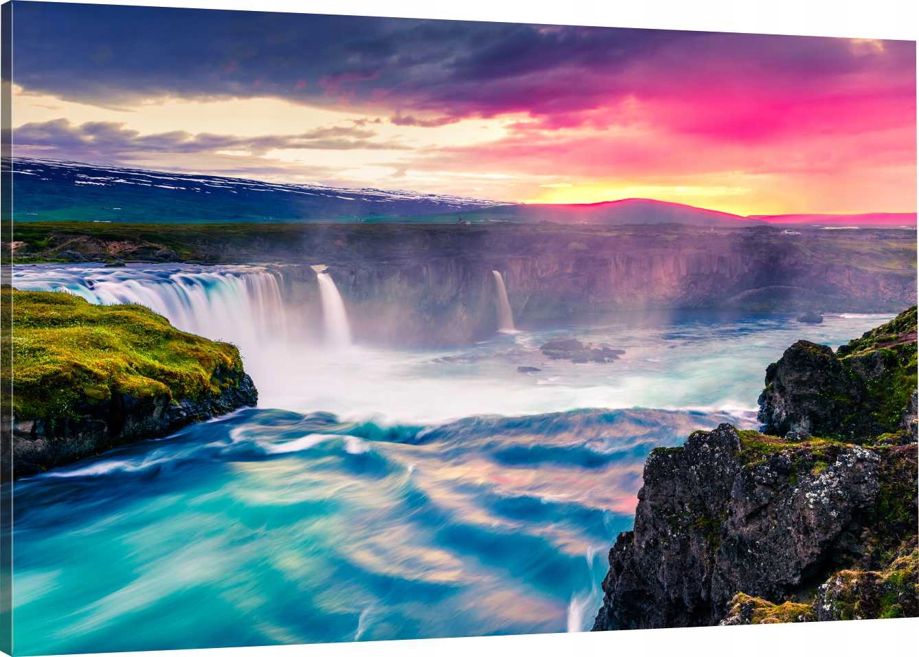 

Obraz Na Płótnie Wodospady Zachód Słońca 90x60