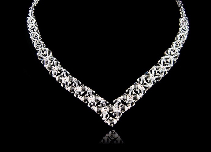 Naszyjnik ŚLUBNY srebrny z kryształów ARTEO 809 Marka Arteo Bijou