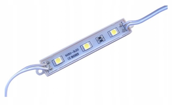 

Moduł Led listwa 3 x dioda biała zimna 12V (3492a)