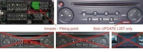 AUX RENAULT CARMINAT 2007 JACK kątowy + KLUCZE Model AUX