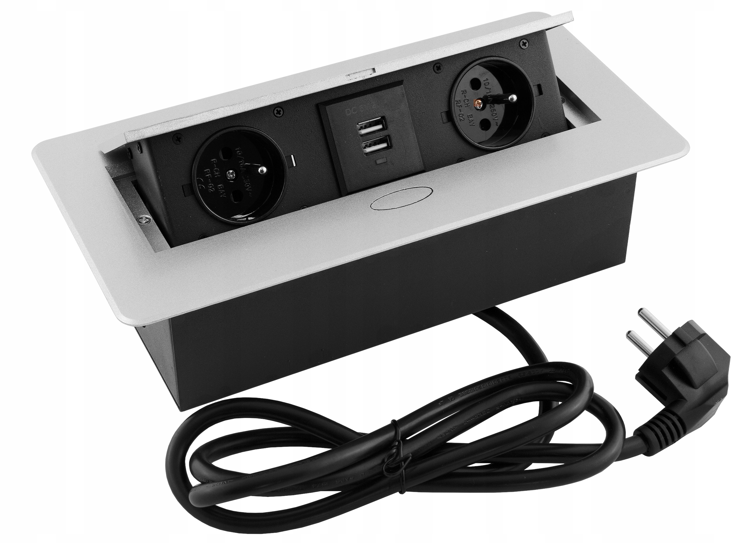 

Gniazdo wpuszczane w blat Kombibox z Usb Aluminium