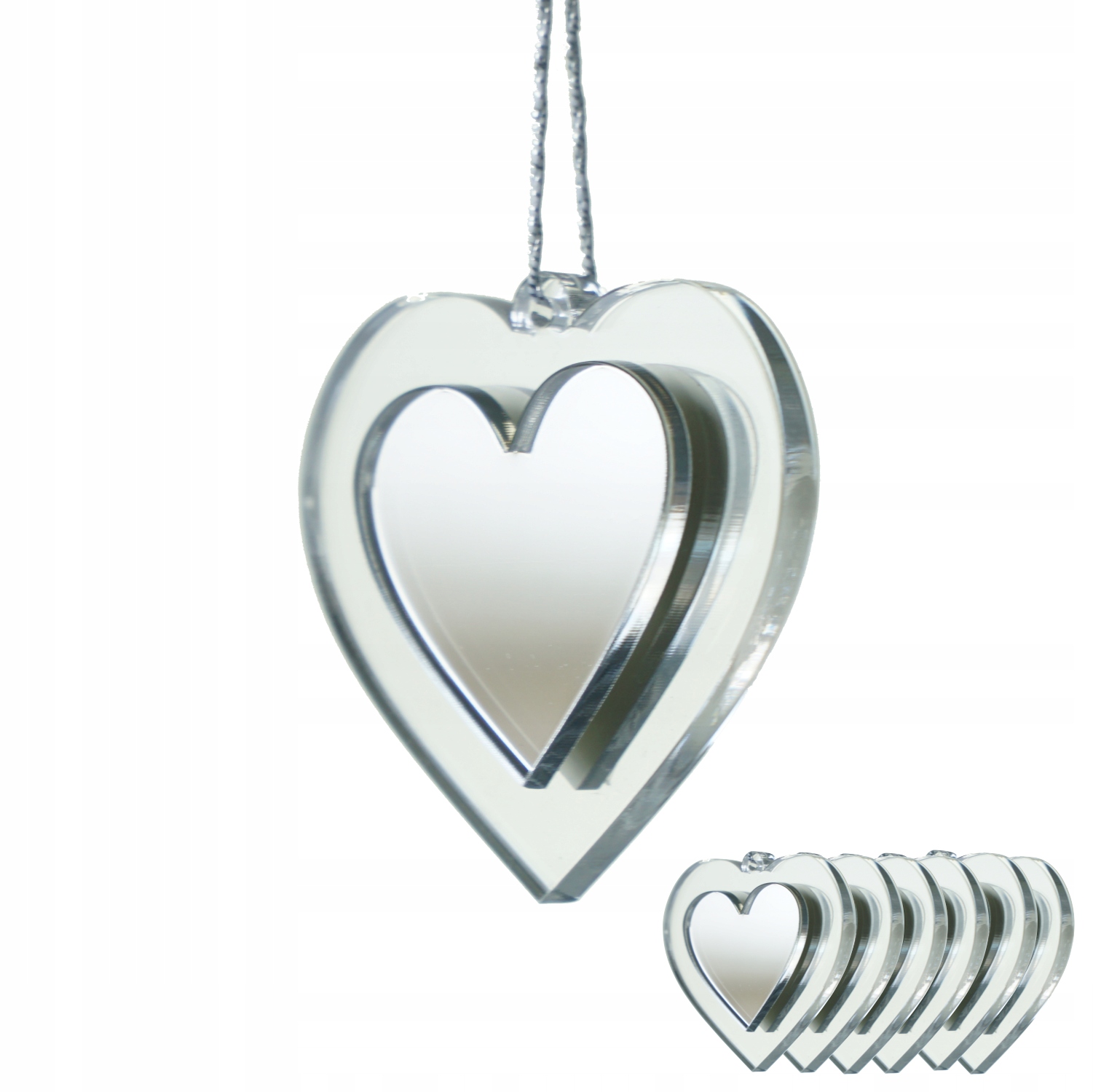 

Bombka dekoracja świąteczna na choinkę serce 6szt.