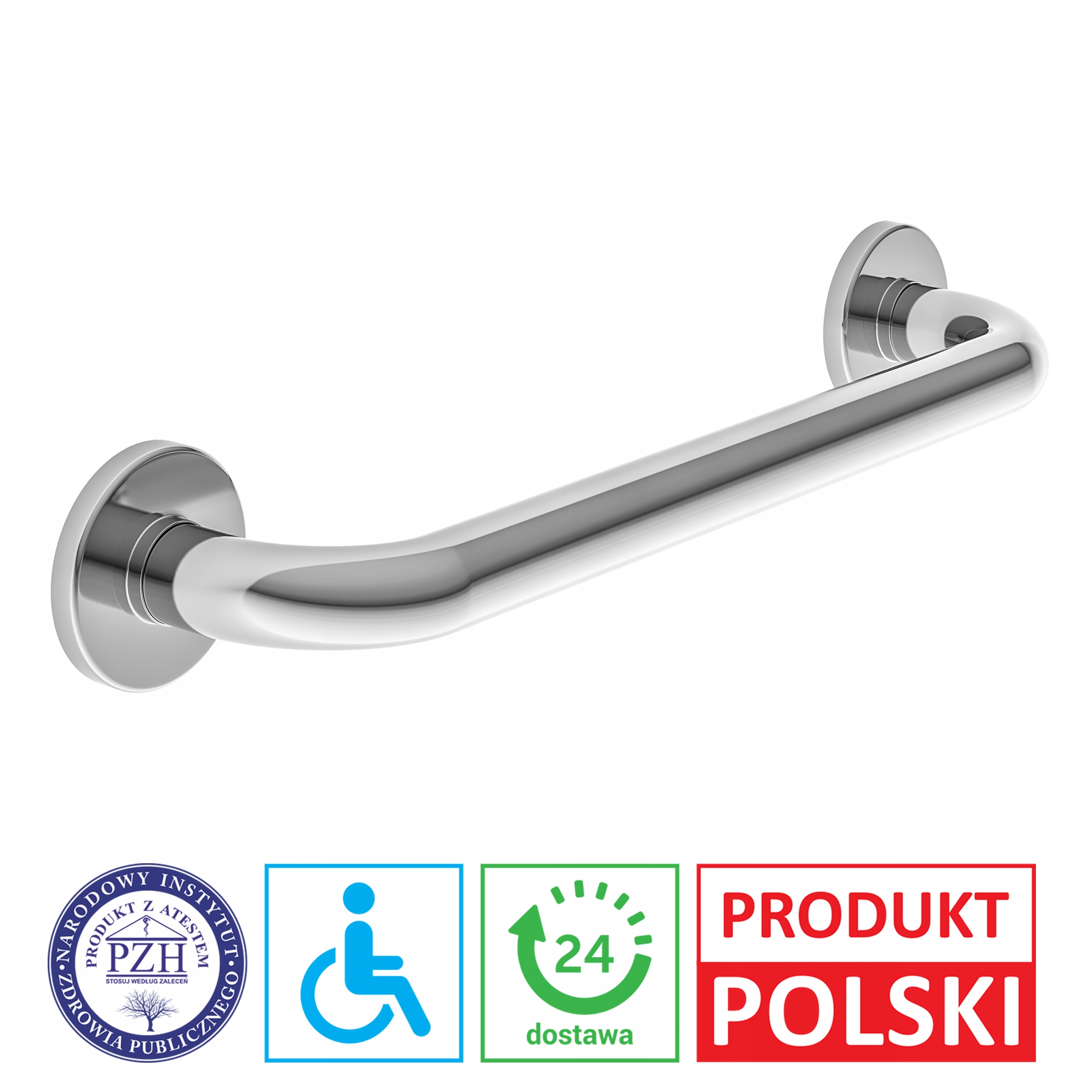 

Poręcz uchwyt łazienkowy drążek prosty chrom 50 cm