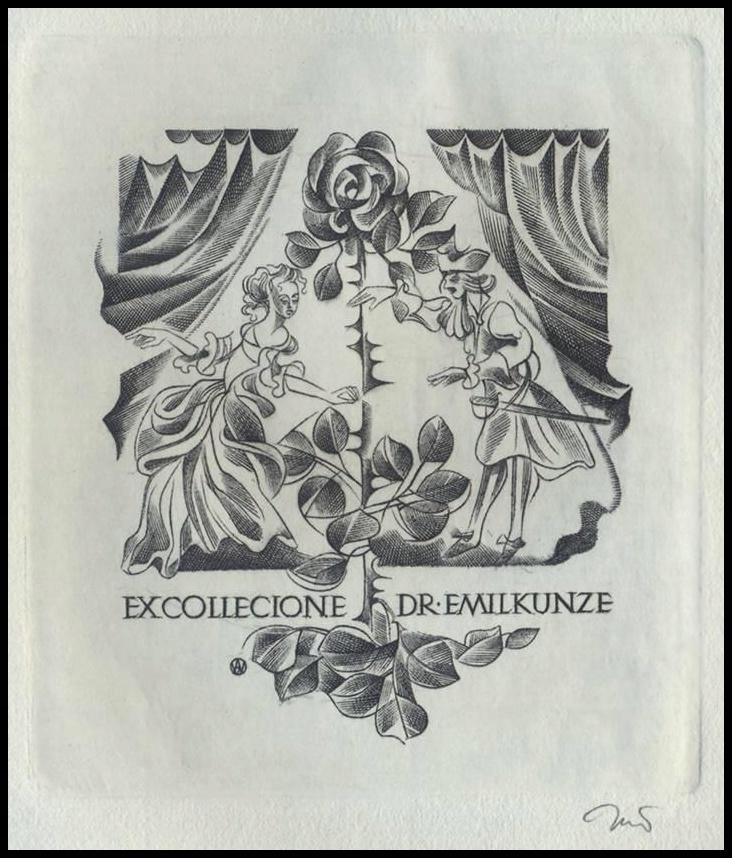 Jakubowski Wojciech 1995 Exlibris C2 Kwiaty 720