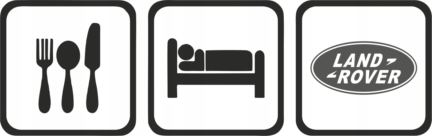 naklejka eat sleep LAND ROVER