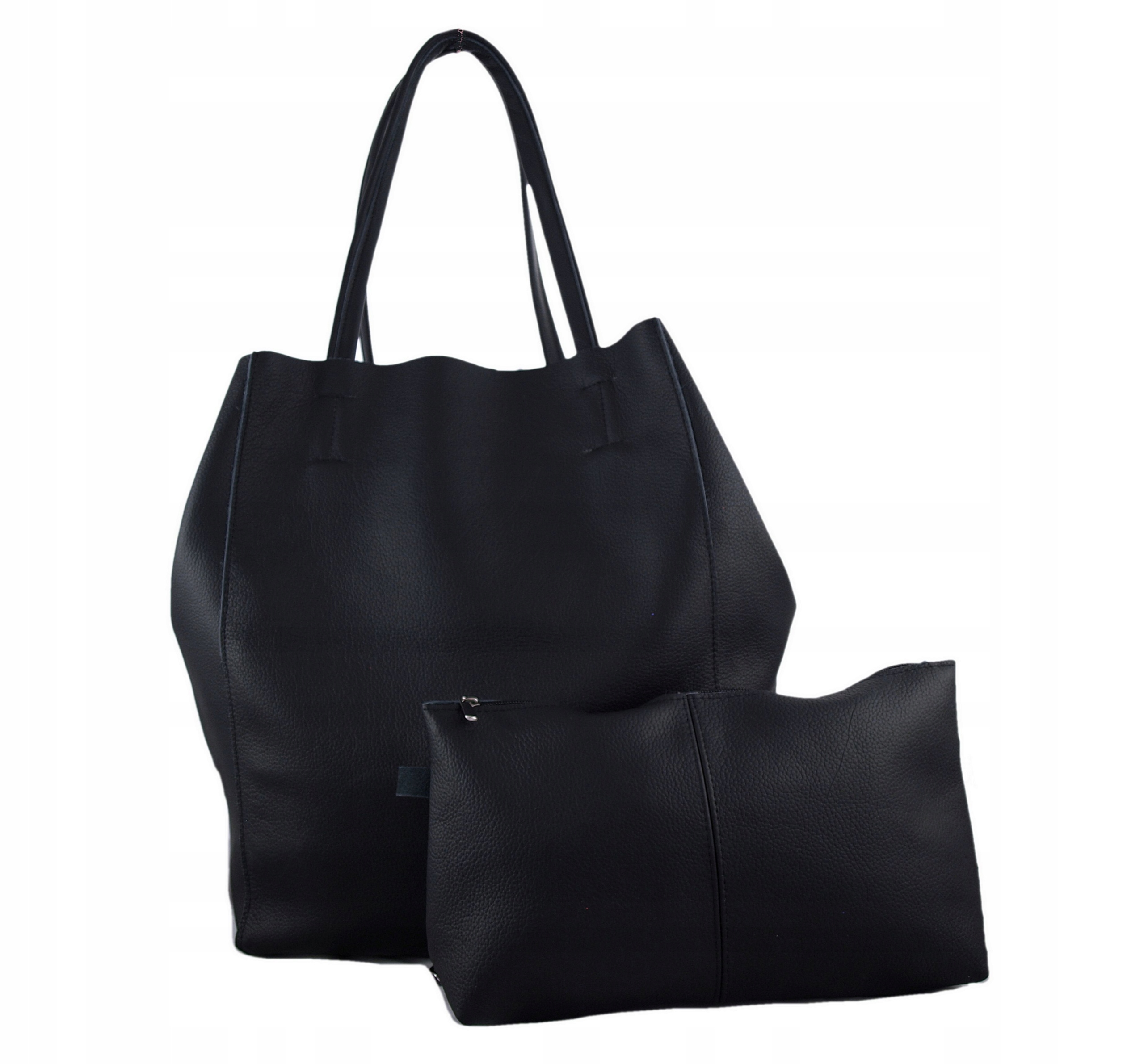 TOREBKA SKÓRZANA WOREK 2W1 SHOPPER KOSMETYCZKA