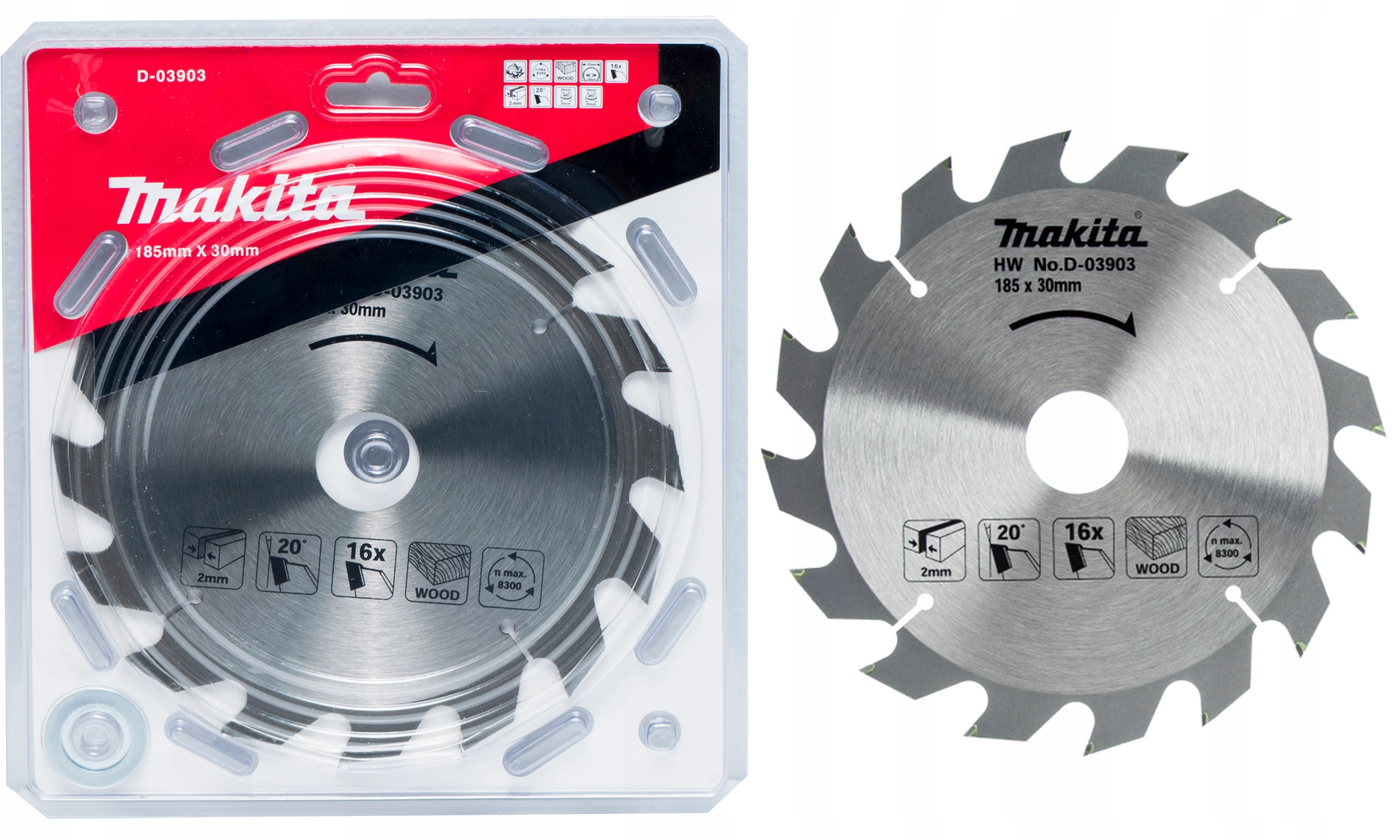 

Piła Tarcza Do Drewna 185MM 16Z Makita D-03903