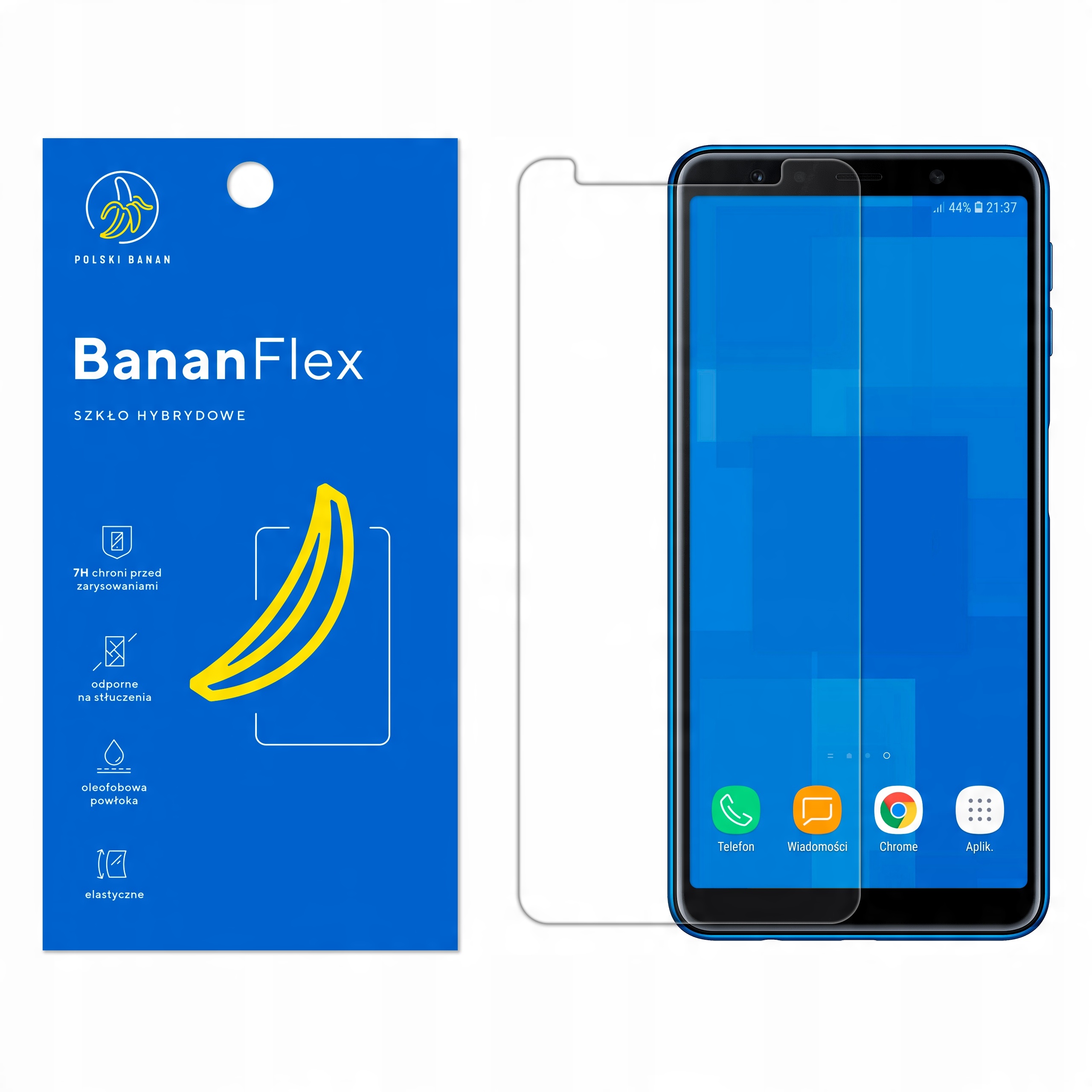 

Szkło Hybrydowe Polski Banan 7H do Samsung A7 2018