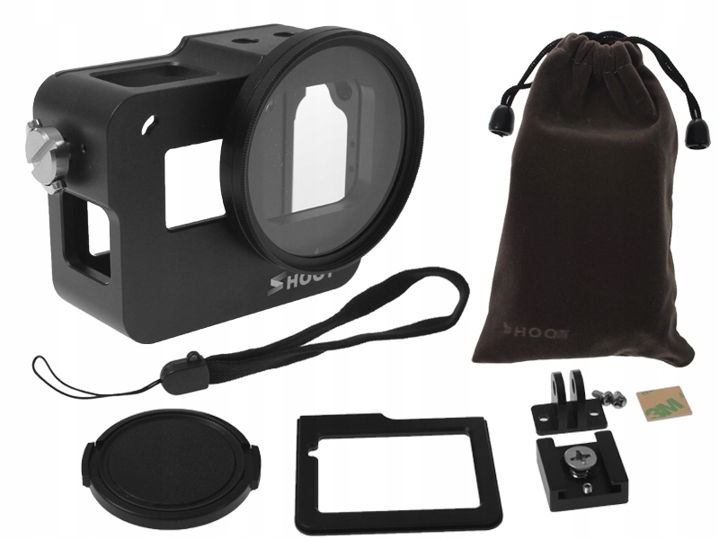 

Ramka Obudowa Alu do GoPro 5 6 7 Filtr Uv 52 GP442